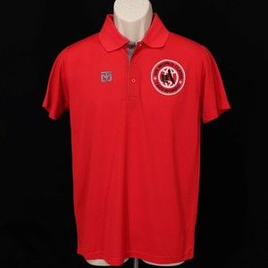 Mooto Mens USWC Taekwondo Referee Polo Shirt S Small M160 Red US World Class EUC